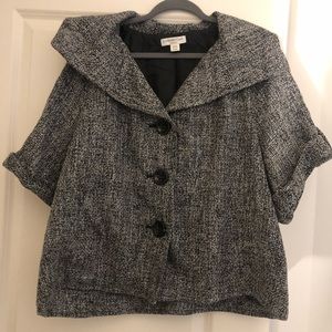 Cold water creek White & Black tweed jacket